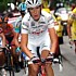 Andy Schleck im weissen Trikot des besten Jungfahrers bei der 15. Etappe desGiro d'Italia 2007